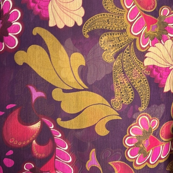 Gibson Blouse Sheer Paisley Boho Size Large - Picture 3 of 8